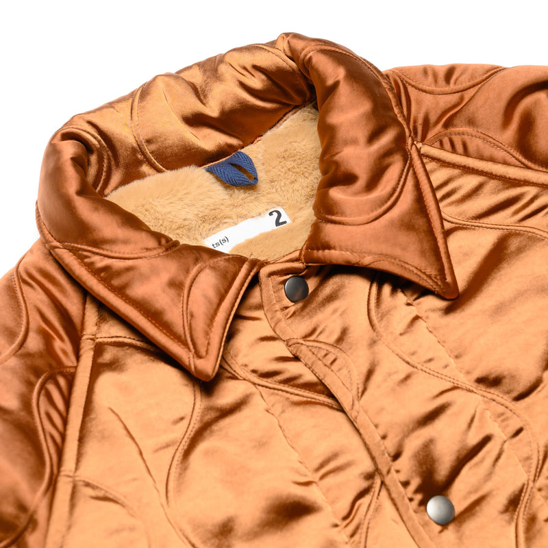 Coach Jacket - Polyester Satin & Boa Quilted Cloth - Brown
