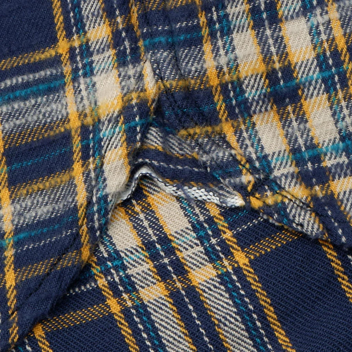 Slubby Flannel Shirt - Navy