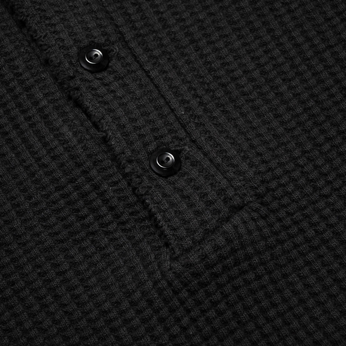 Big Waffle Henley - Black