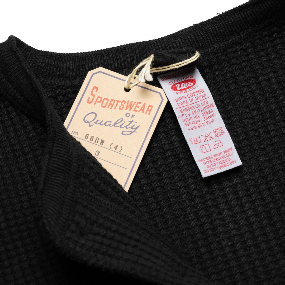 Big Waffle Henley - Black