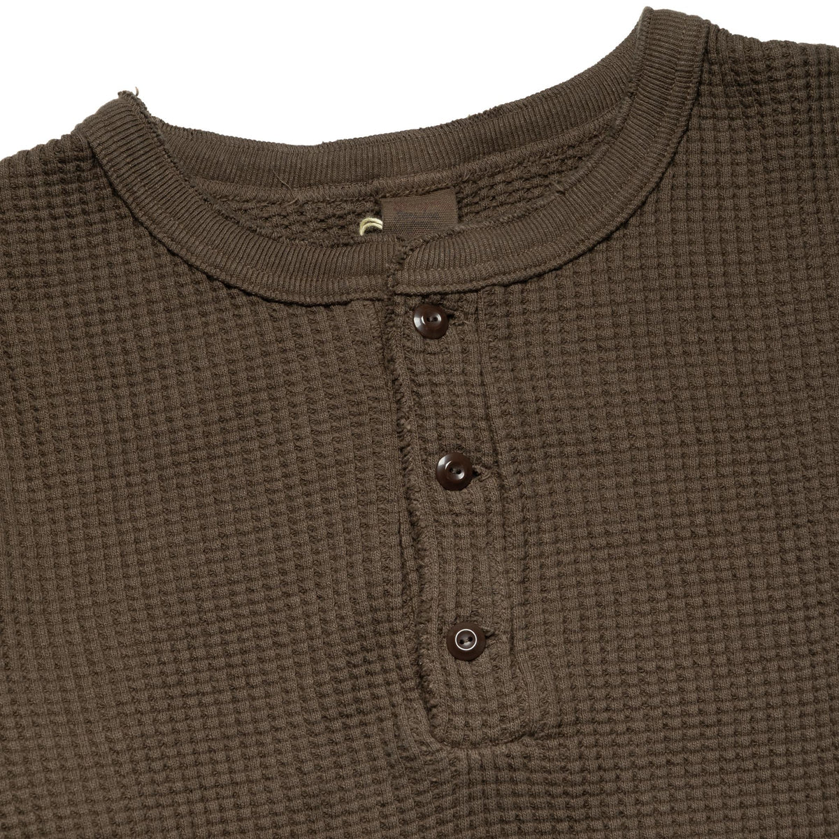 Big Waffle Henley - Brown