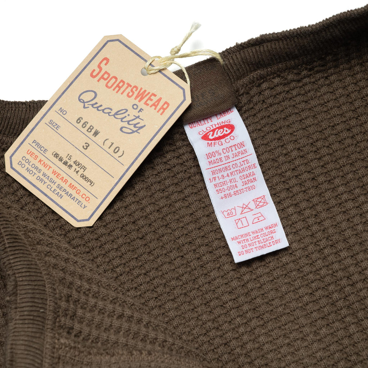 Big Waffle Henley - Brown