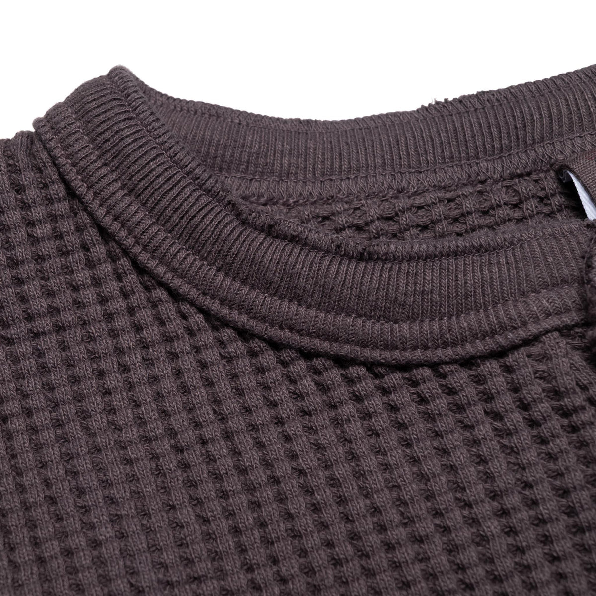 Big Waffle Henley - Purple Navy