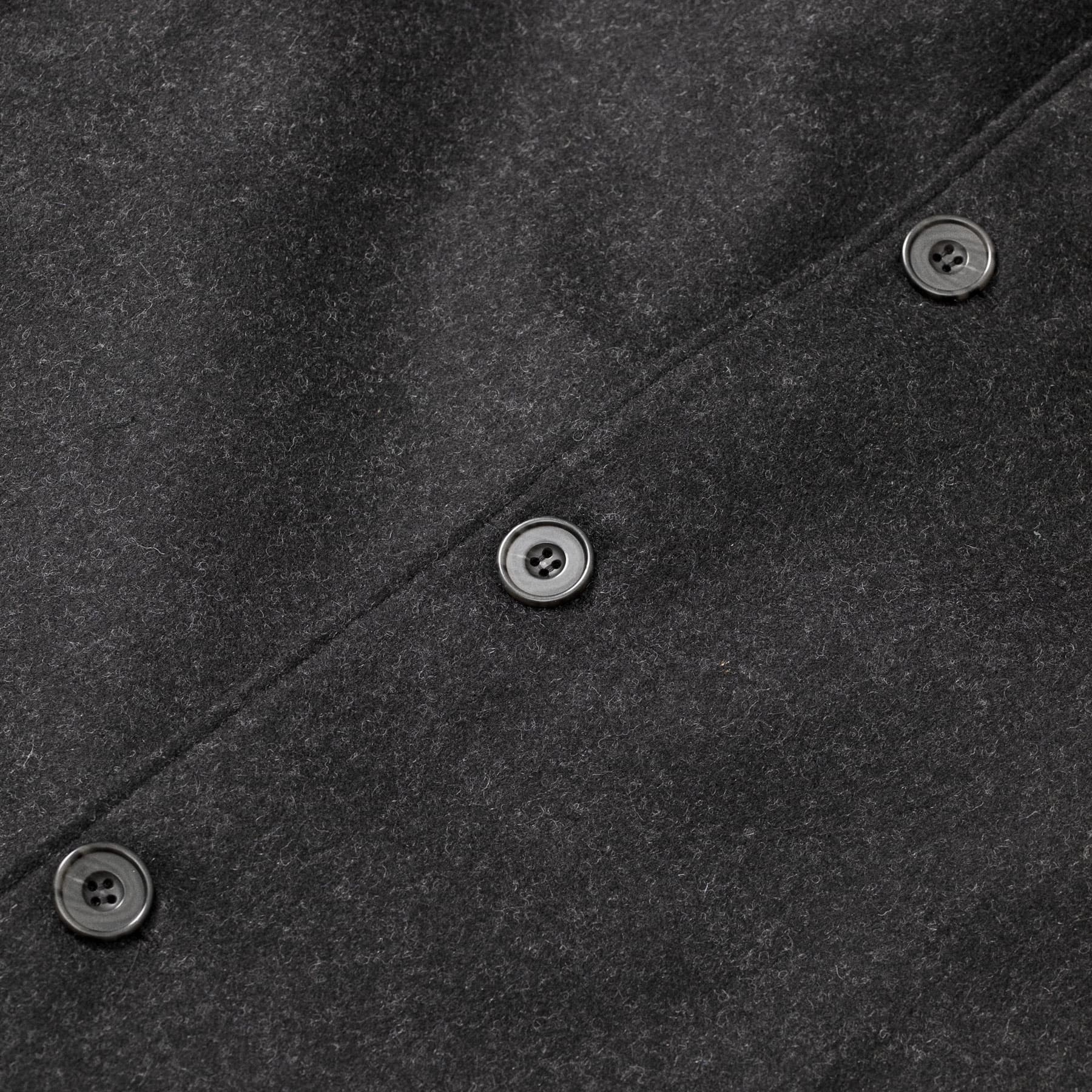 Utile Lined Coat Wool Melton - Charcoal