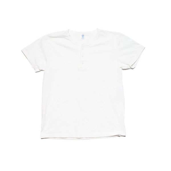 Velva Sheen Short Sleeve Henley White