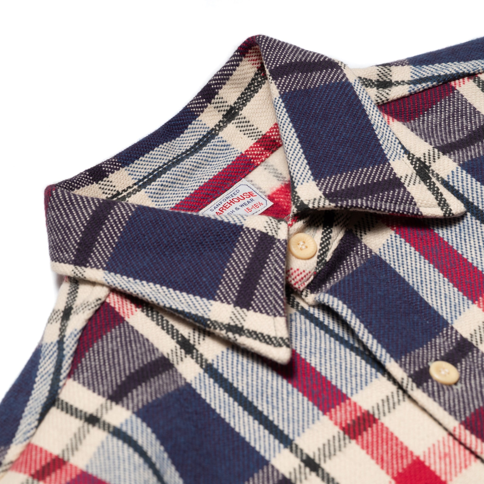3104-N "D Pattern" Flannel Shirt - Blue