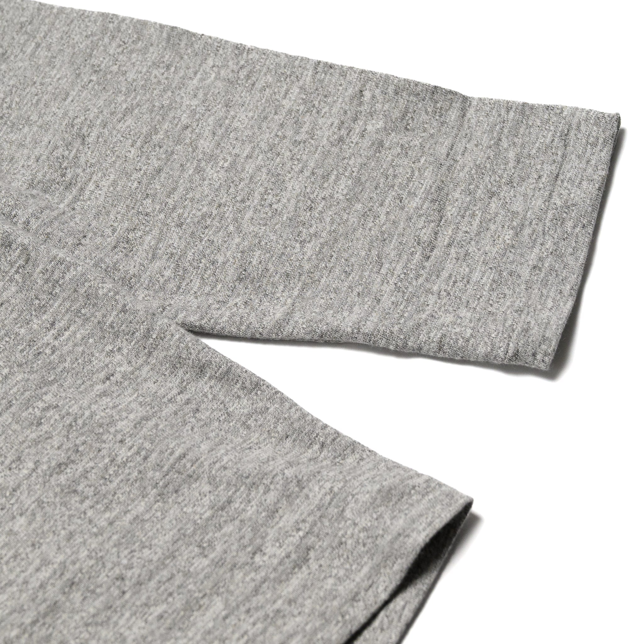 5907 Long Sleeve Henley  - Heather Grey