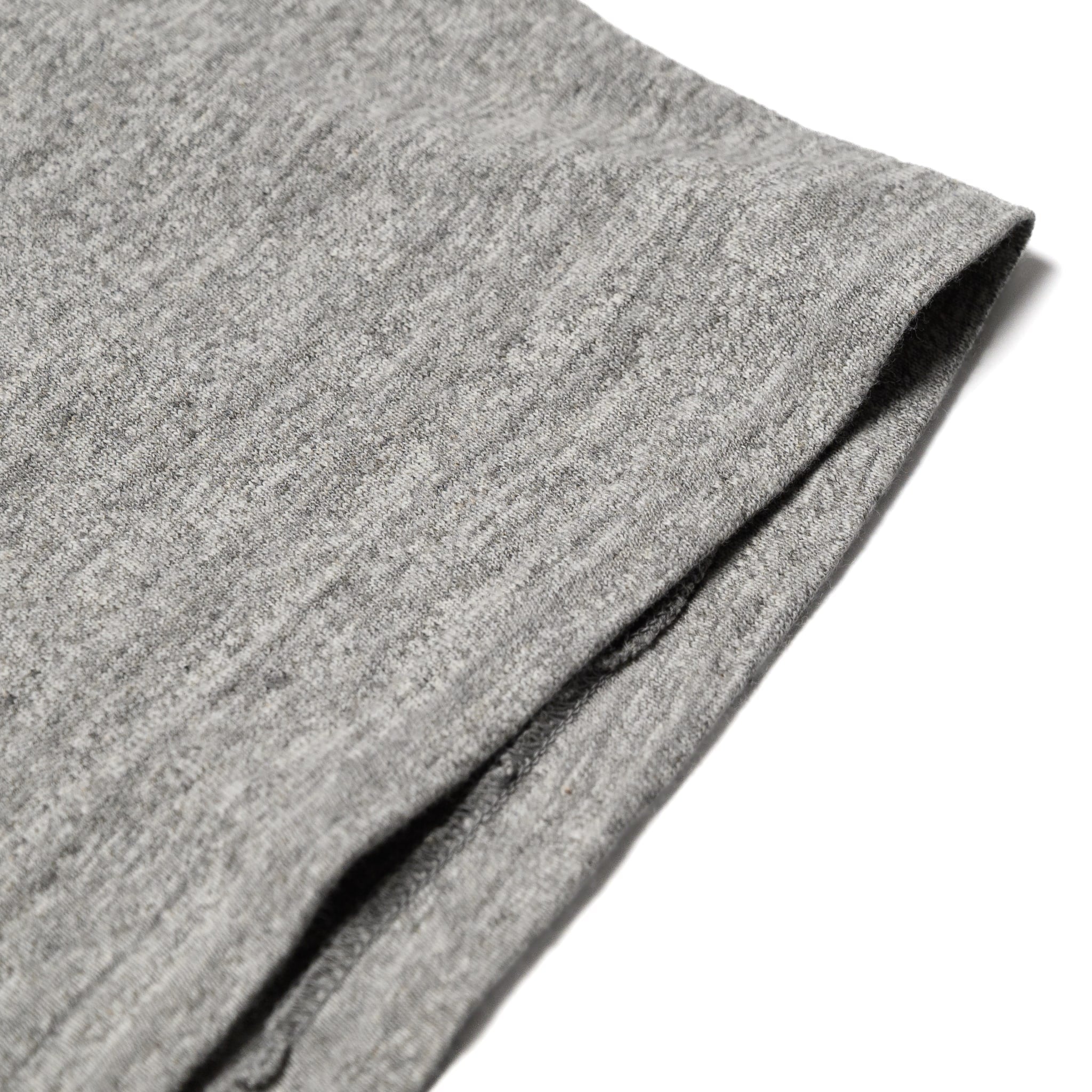 5907 Long Sleeve Henley  - Heather Grey
