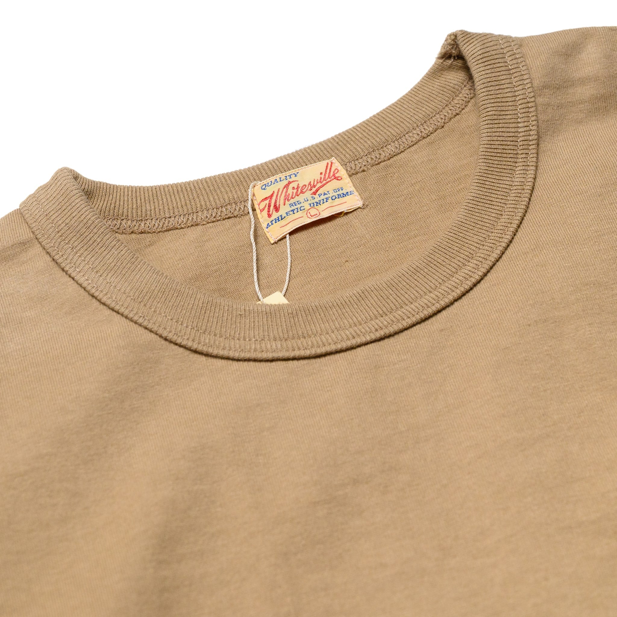 WV68849 Heavyweight Long Sleeve Pocket T-Shirt Beige