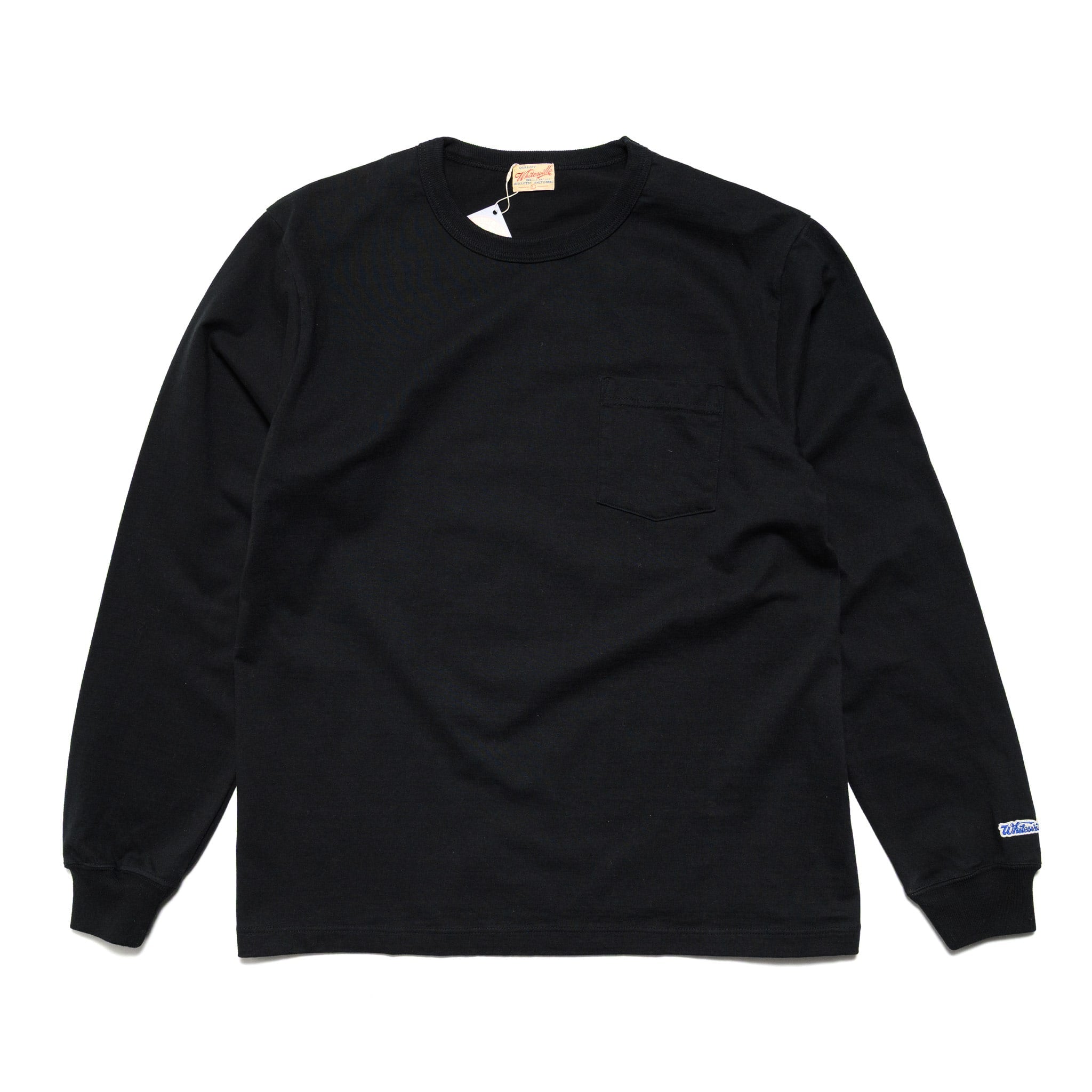WV68849 Heavyweight Long Sleeve Pocket T-Shirt Black
