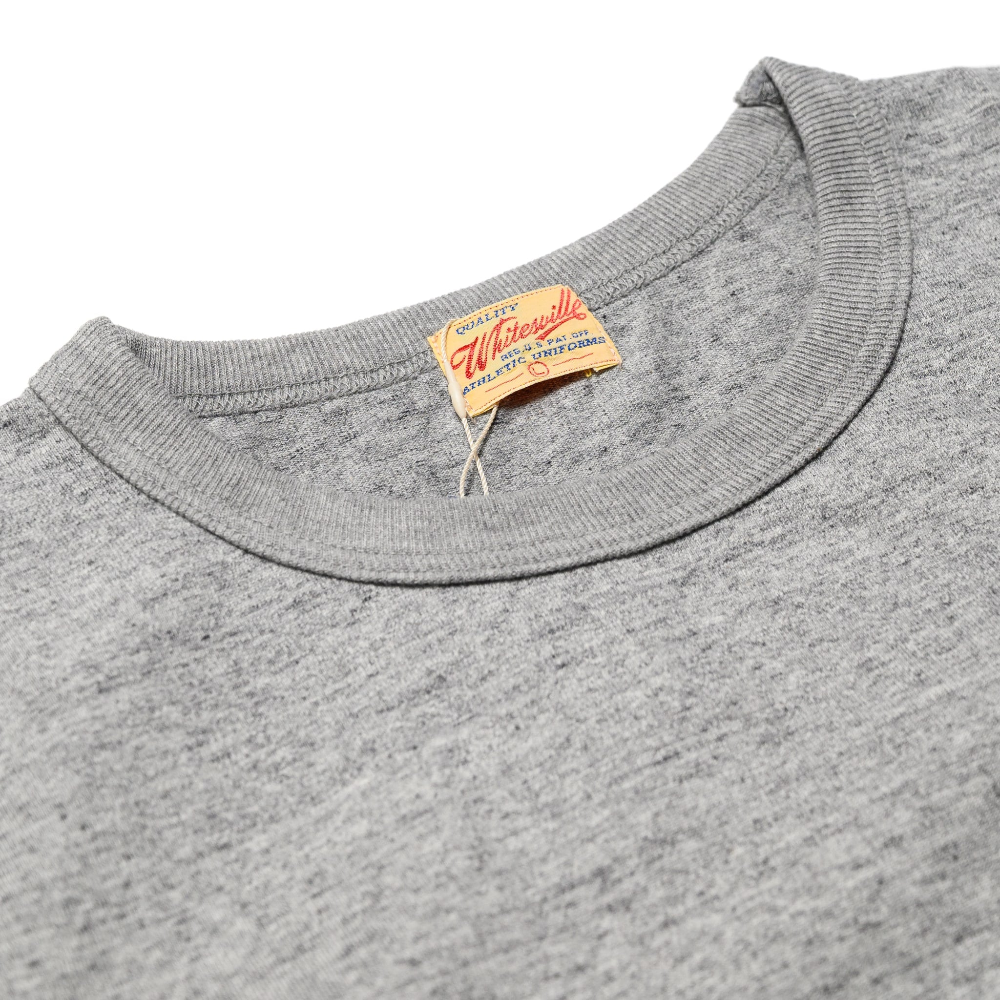 WV68849 Heavyweight Long Sleeve Pocket T-Shirt Heather Grey