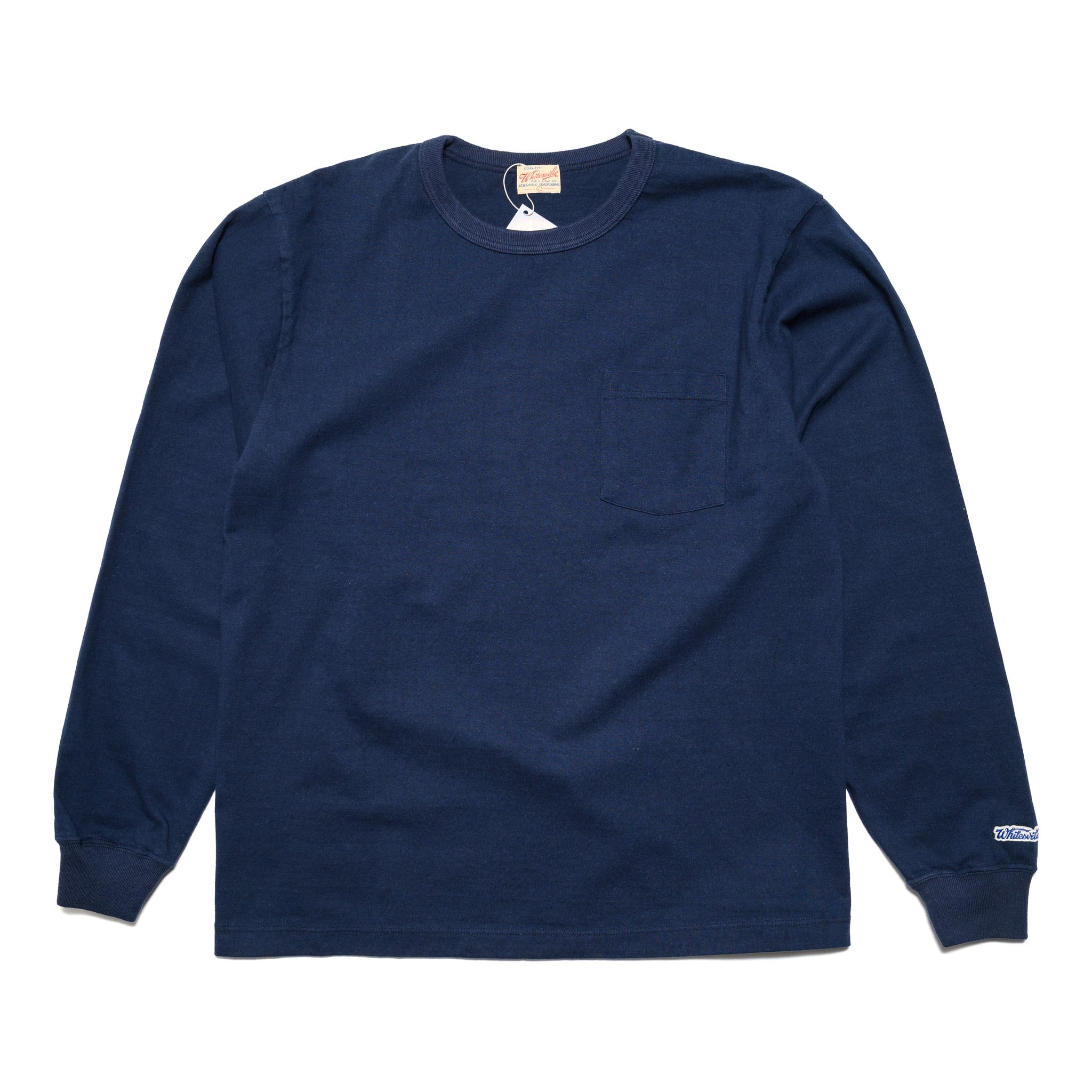WV68849 Heavyweight Long Sleeve Pocket T-Shirt Navy