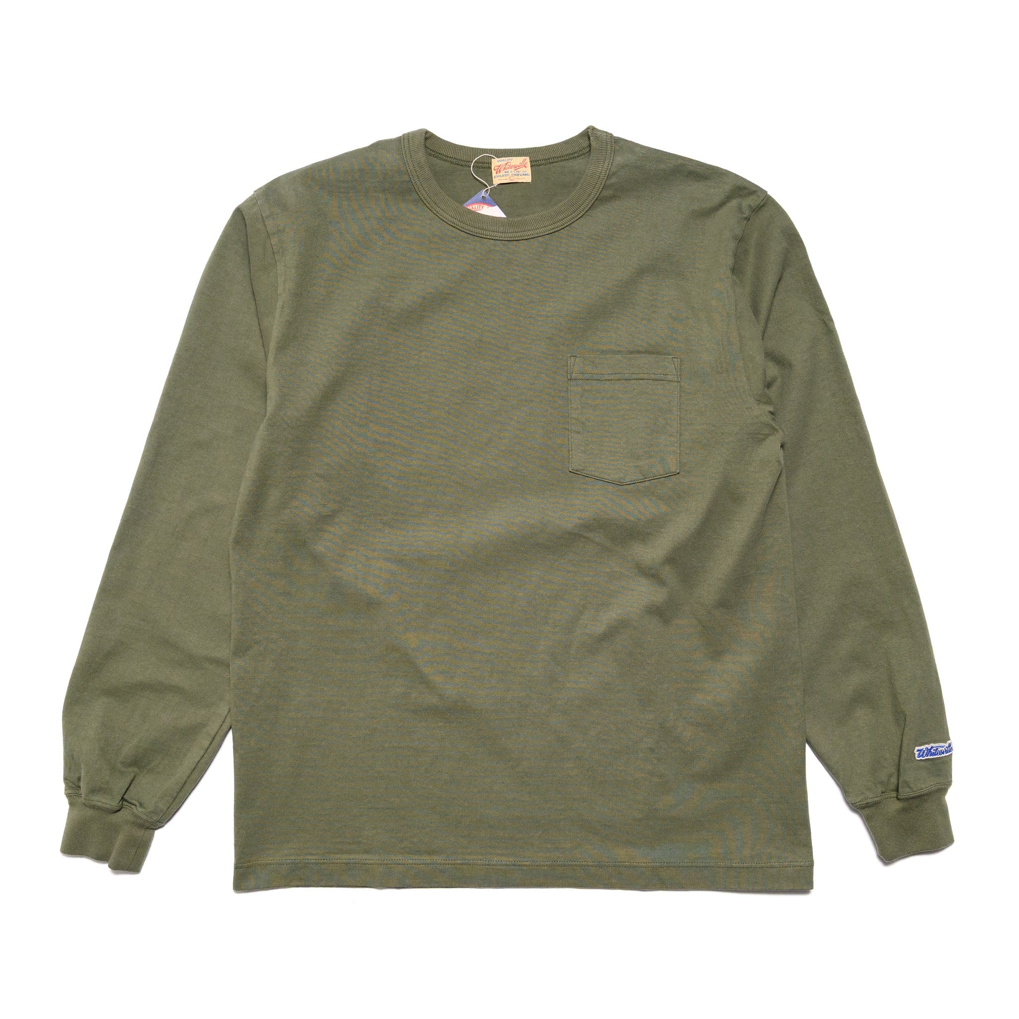 WV68849 Heavyweight Long Sleeve Pocket T-Shirt Olive