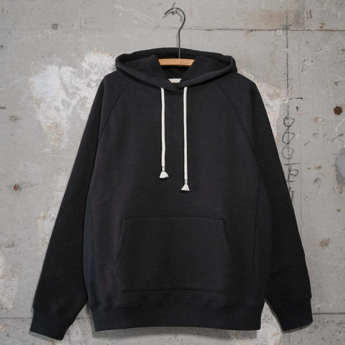 Pullover Hoodie - Double Heavyweight French Terry - Sumi Black