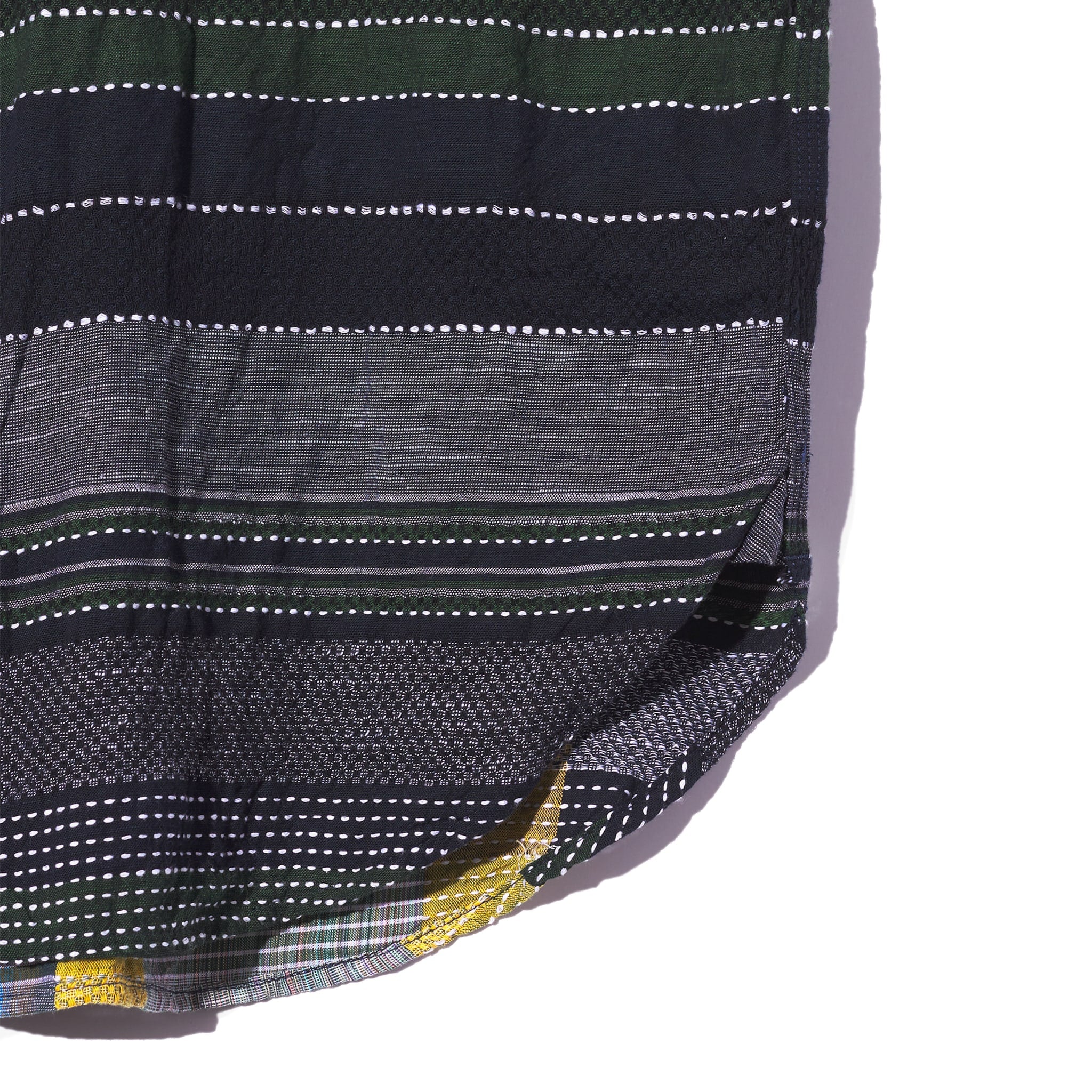 Work Shirt - Navy/Yellow/Green Madras Dobby Jacquard