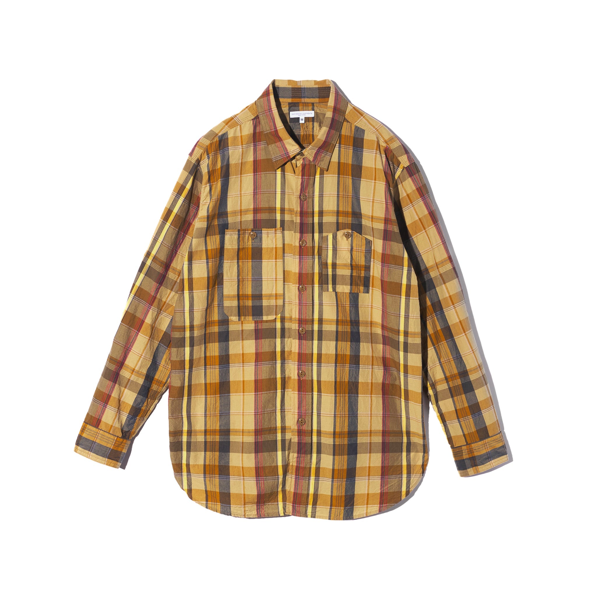 Work Shirt - Olive Cotton Madras Plaid