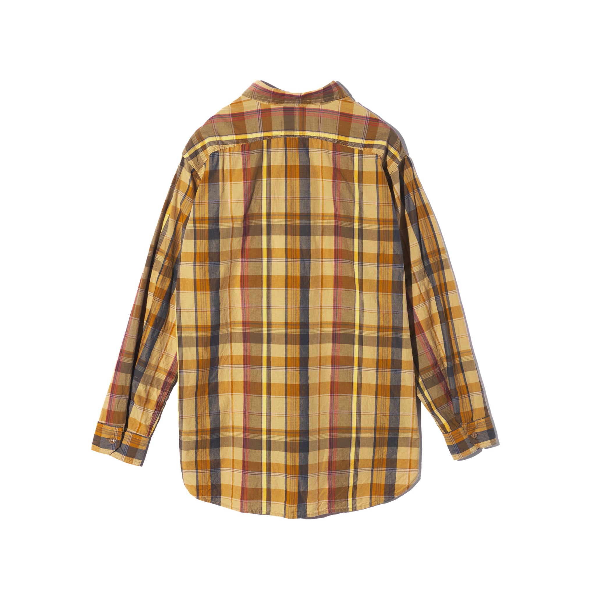 Work Shirt - Olive Cotton Madras Plaid
