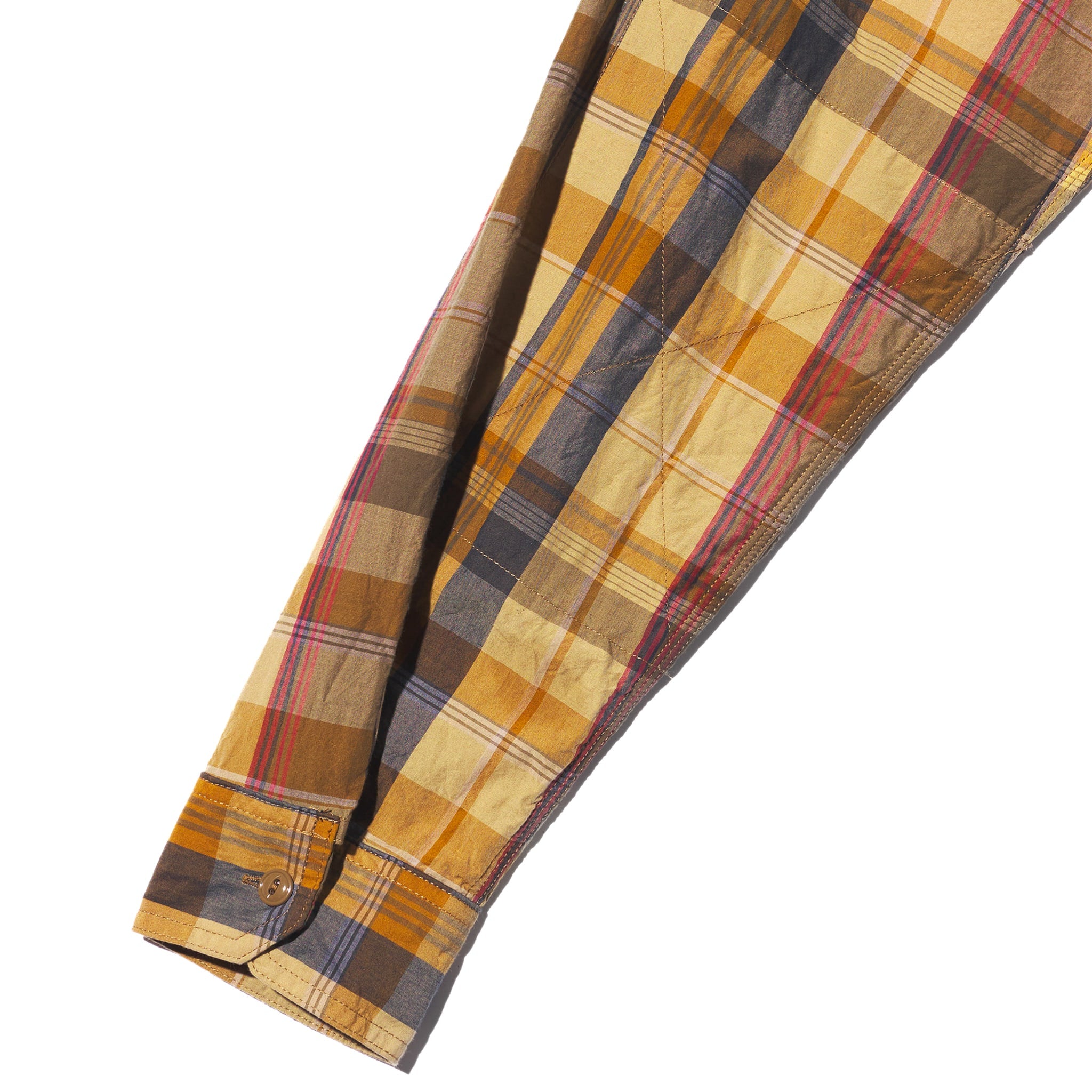 Work Shirt - Olive Cotton Madras Plaid