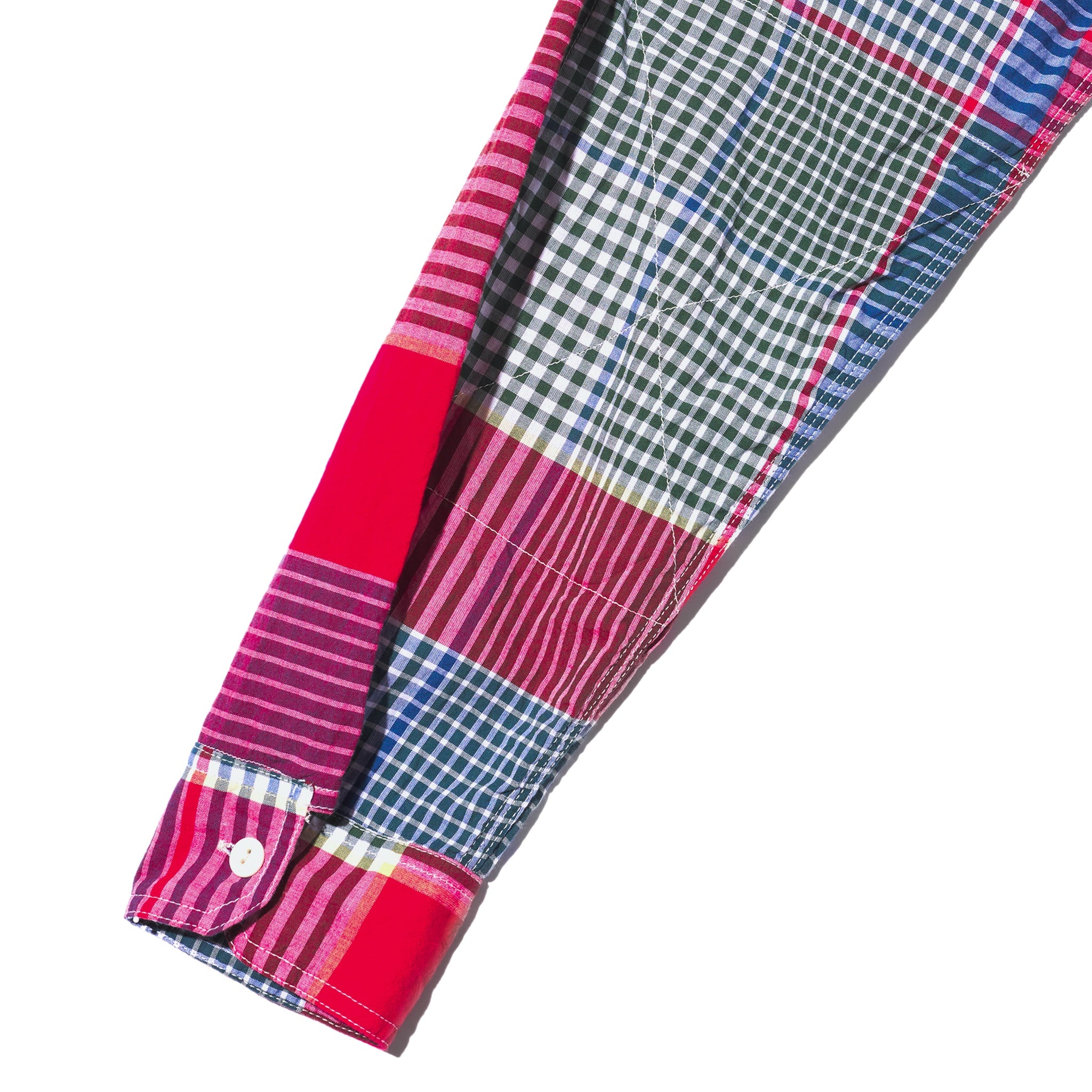 Work Shirt - Red/Green Cotton Big Madras Plaid