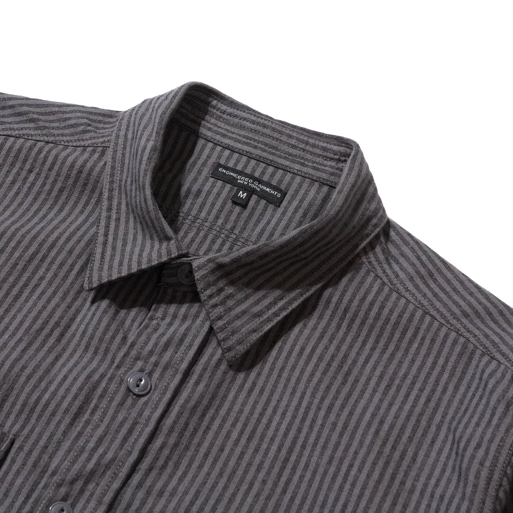 Work Shirt - Charcoal/Grey LC Stripe