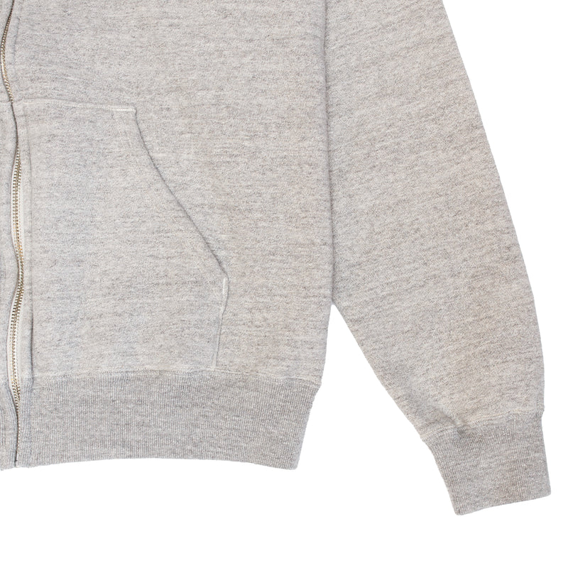 Loop Wheel Zip-Up Hooded Sweater Shirt - Heather Gray
