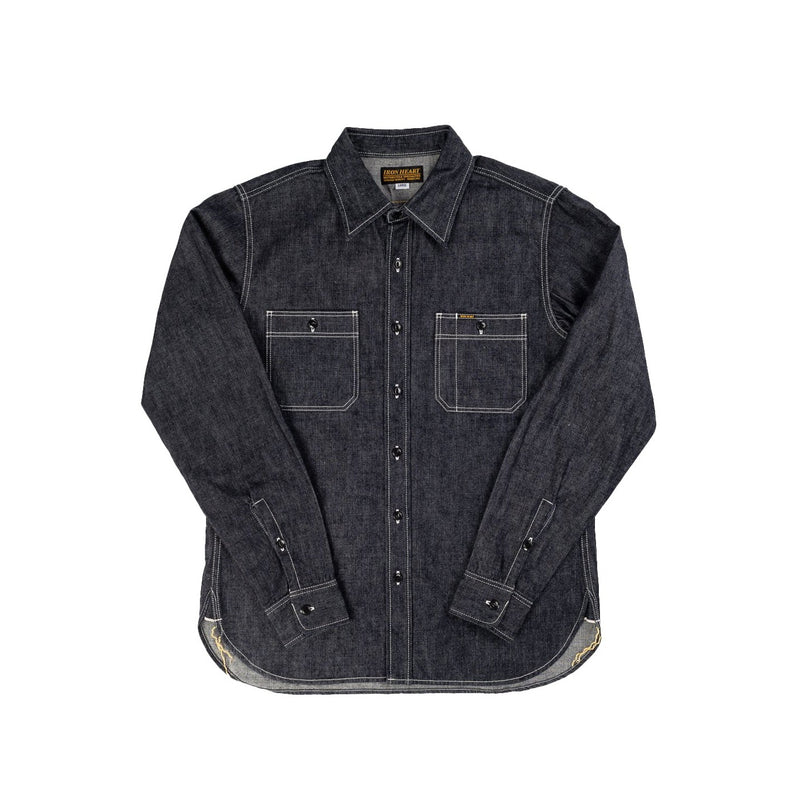 IHSH-322-IND - 10oz Selvedge Denim Work Shirt - Indigo