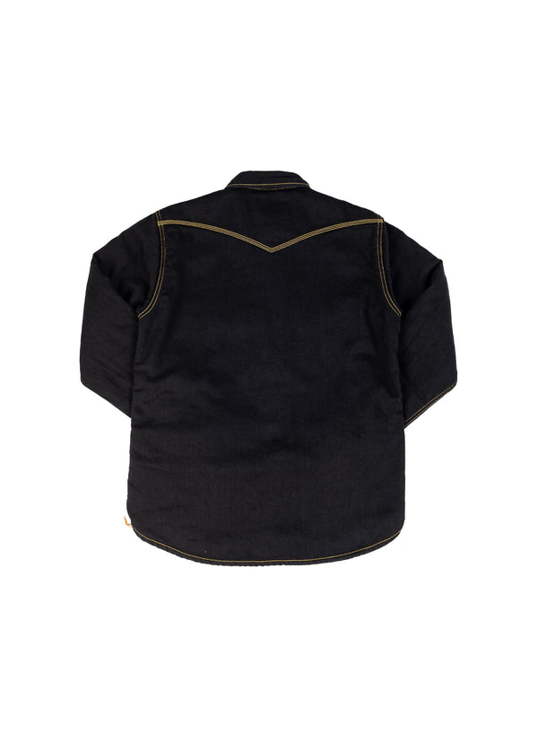 IHSH-297-BLK - Blanket Lined Denim C.P.O Shirt - Black
