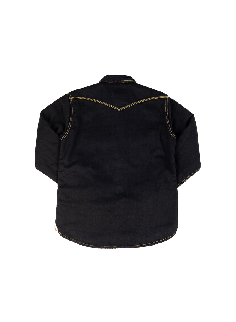 IHSH-297-BLK - Blanket Lined Denim C.P.O Shirt - Black