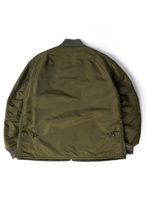 Aviator Jacket - Olive Flight Satin Nylon