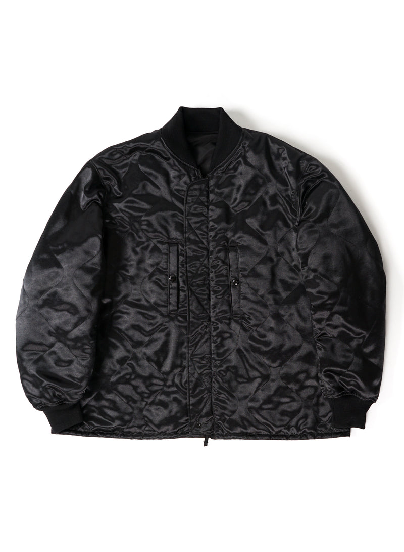 Aviator Jacket - Black Flight Satin Nylon