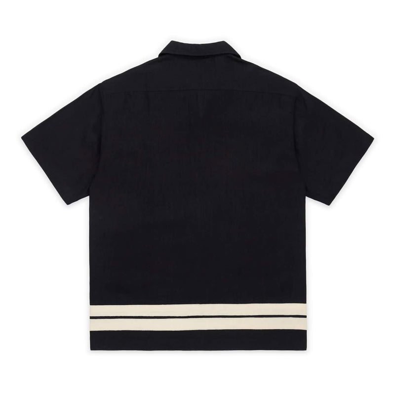 3sixteen Leisure Shirt Border Stripe Applique Black Rear