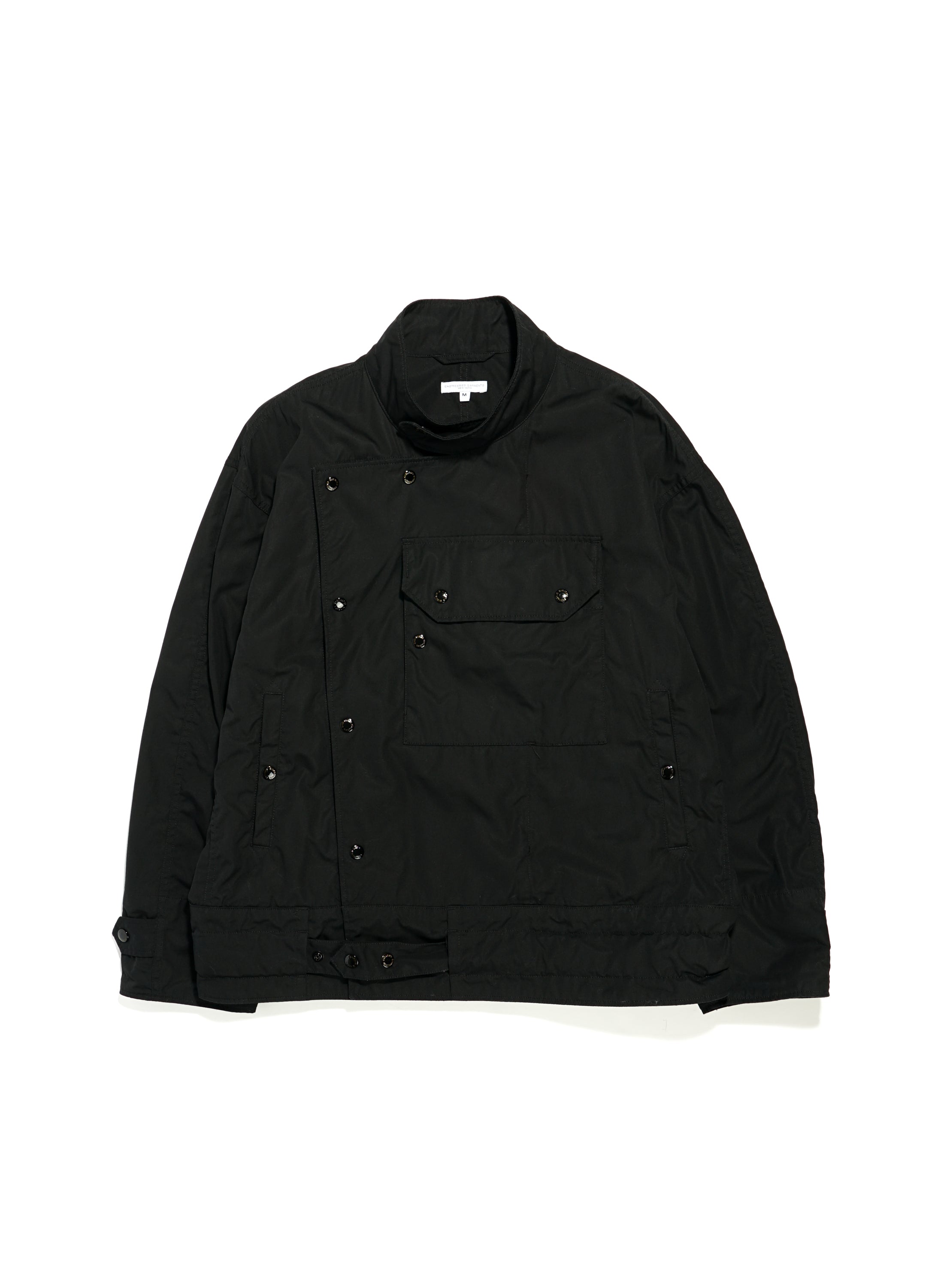 Moto Jacket - Black Cotton Duracloth Poplin