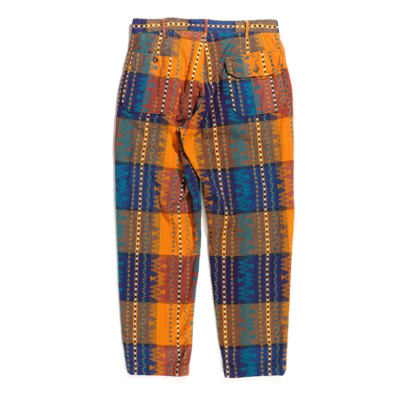 Engineered Garments Carlyle Pant Blue/Orange Ethno Dobby Rear