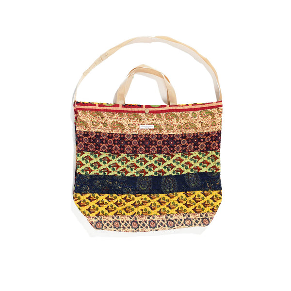 Engineered Garments Carry All Tote Multi Color Stripe Handstitch Front