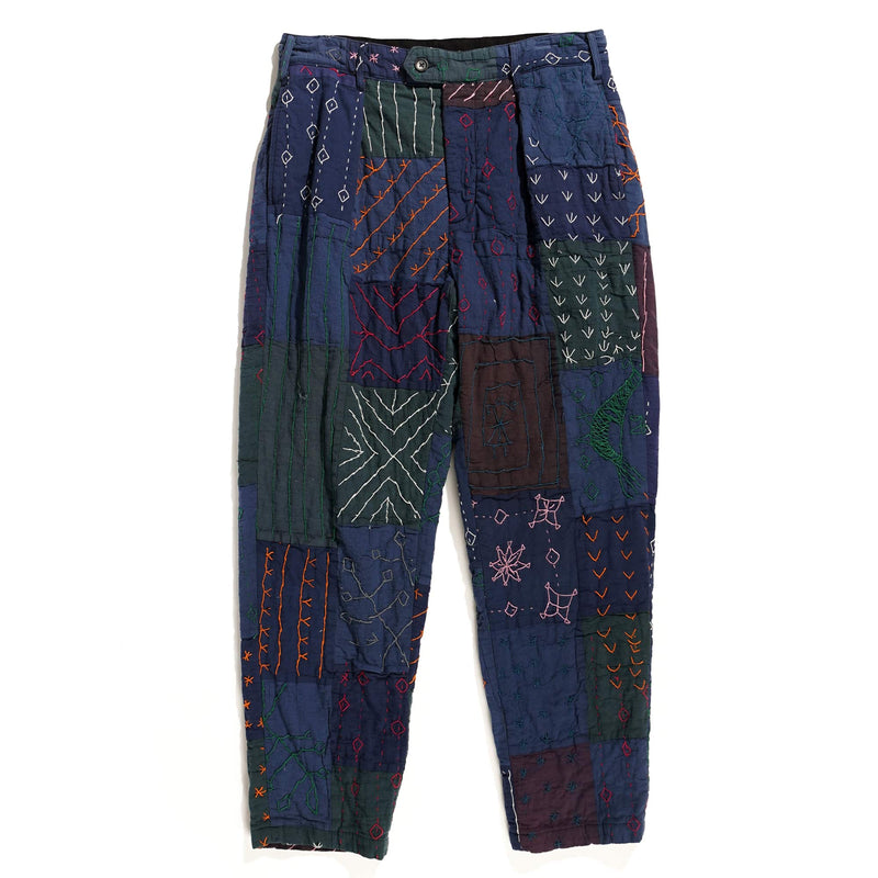 Carlyle Pant - Navy Square Handstitch