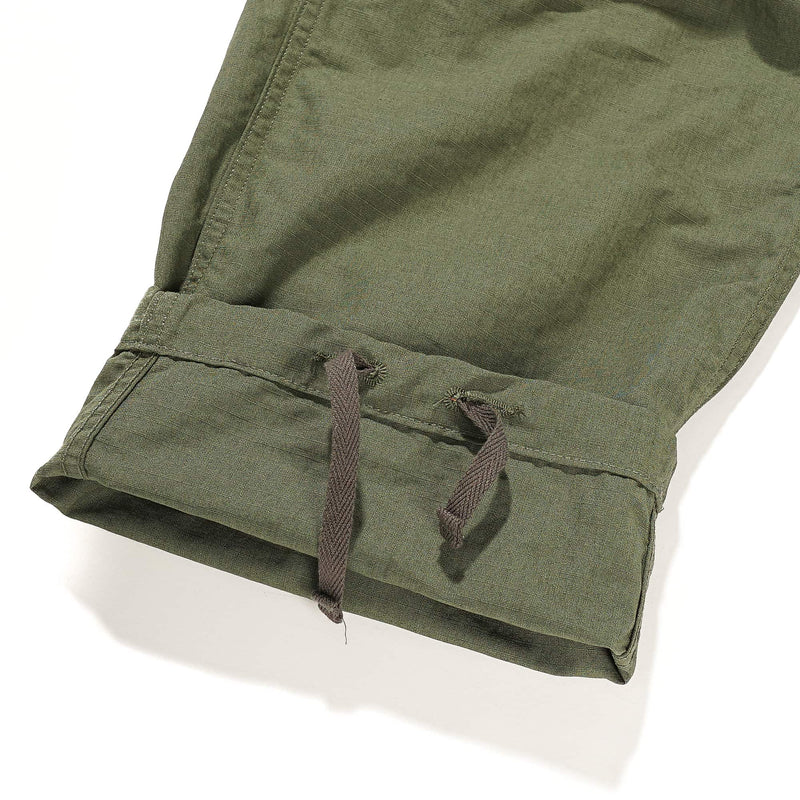 Engineered Garments FA Pant Olive Cotton Ripstop Hem Detail