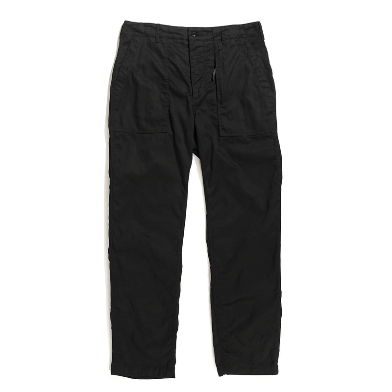 Engineered Garments Fatigue Pant Black 6.5oz Flat Twill Front