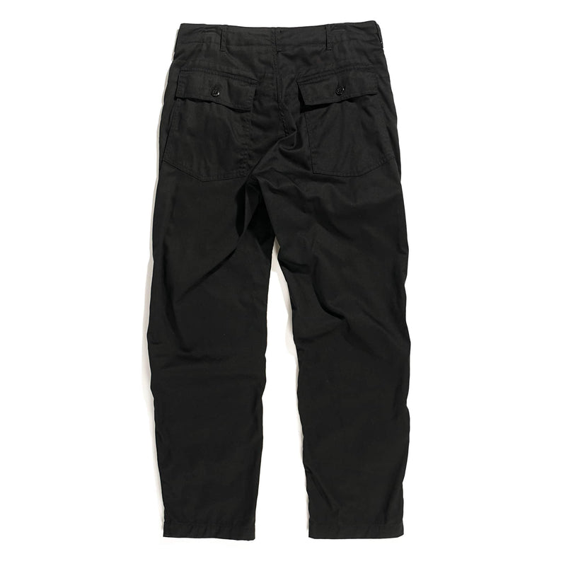Engineered Garments Fatigue Pant Black 6.5oz Flat Twill Rear