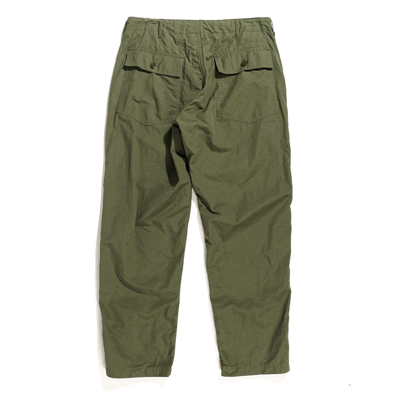 Engineered Garments Fatigue Pant Olive Cotton Ripstop Rear