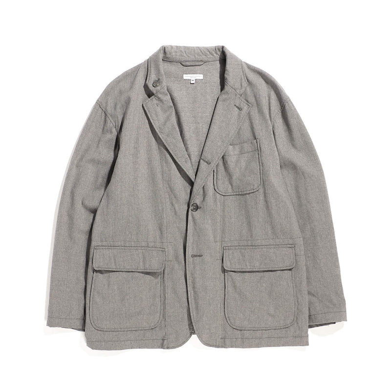 Engineered Garments Loiter Jacket Grey Tropical Wool Front
