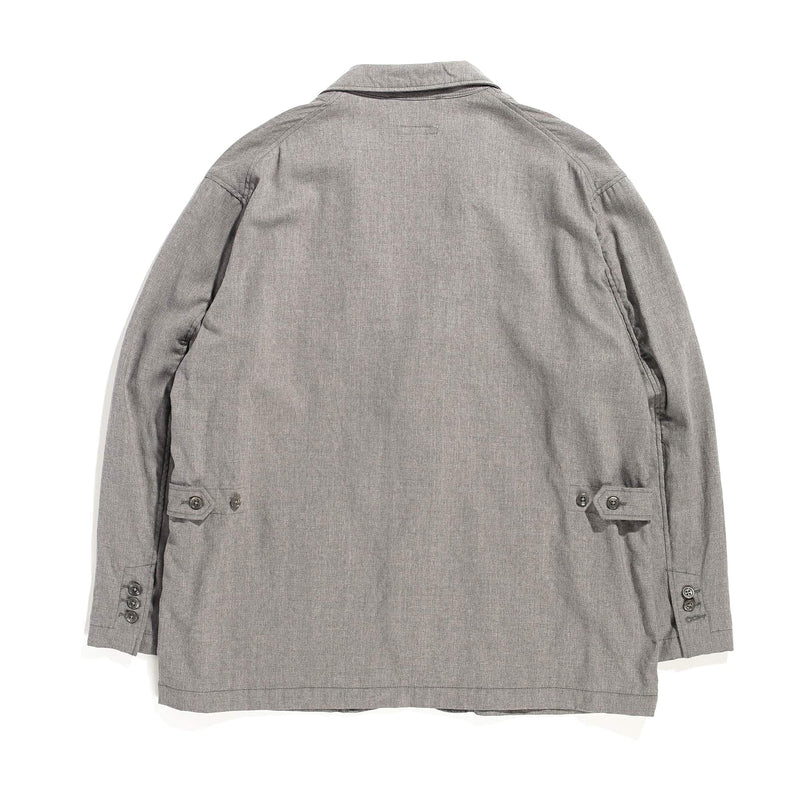 Engineered Garments Loiter Jacket Grey Tropical Wool Rear