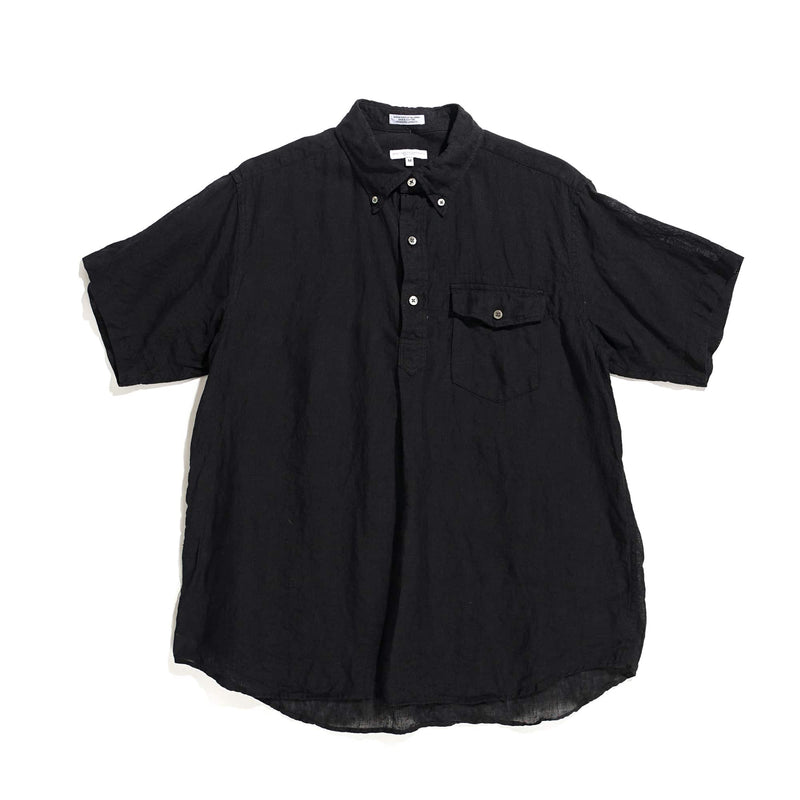Engineered Garments Popover BD Shirt Black Handkerchief Linen Front