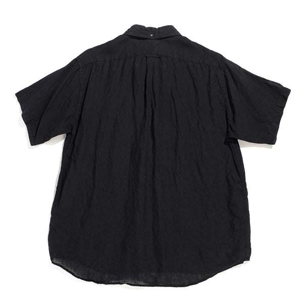 Engineered Garments Popover BD Shirt Black Handkerchief Linen Rear