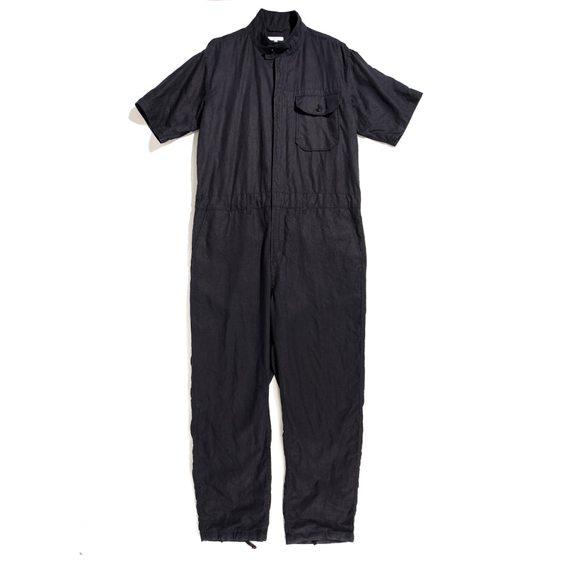 Engineered Garments Racing Suit Navy Linen Twill Front
