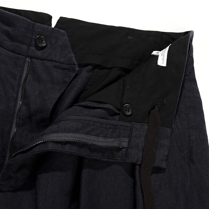 Bontan Pant Navy Linen Twill Fly Detail
