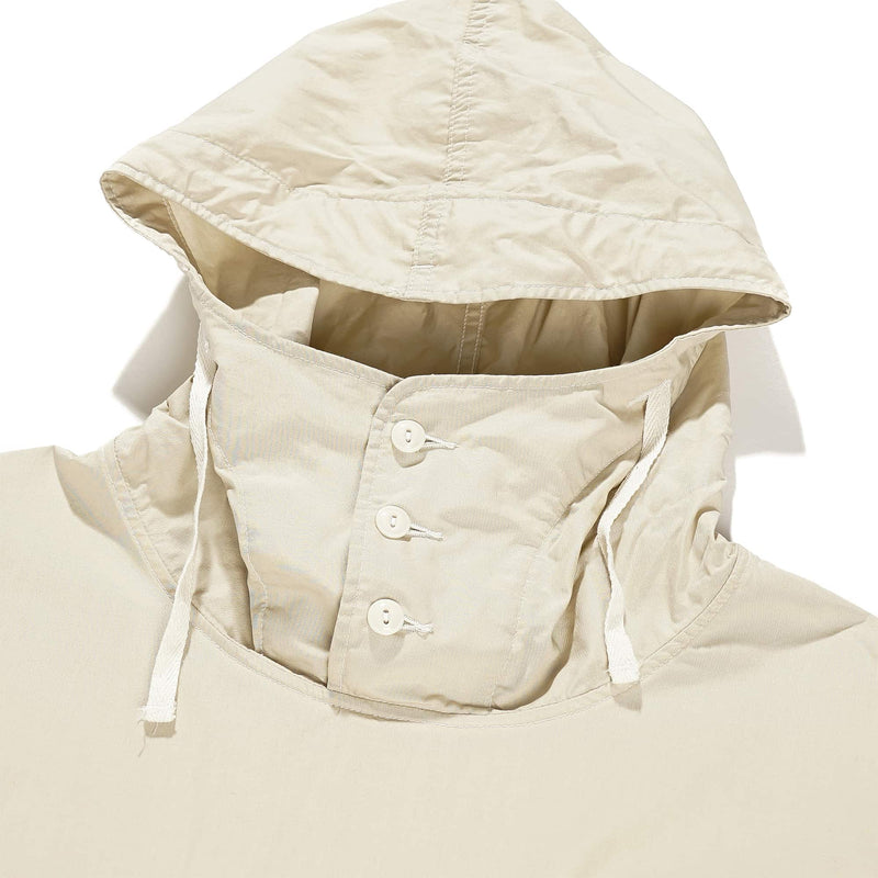 Cagoule Shirt Beige Superfine Poplin Hood Detail