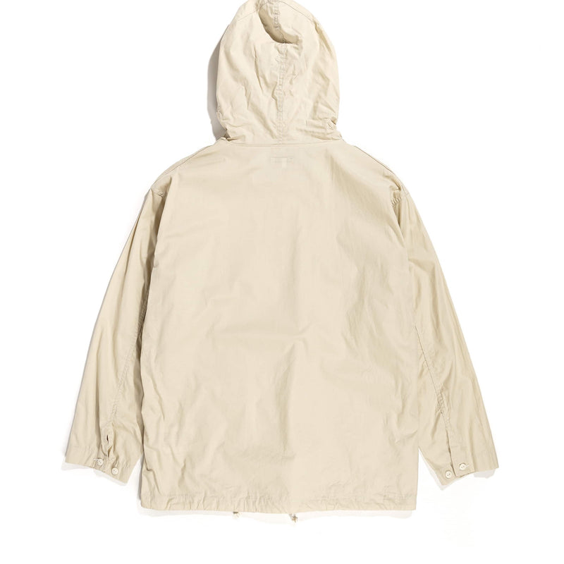 Cagoule Shirt Beige Superfine Poplin Rear