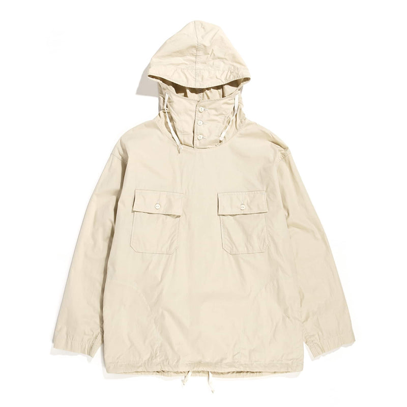 Cagoule Shirt Beige Superfine Poplin Front
