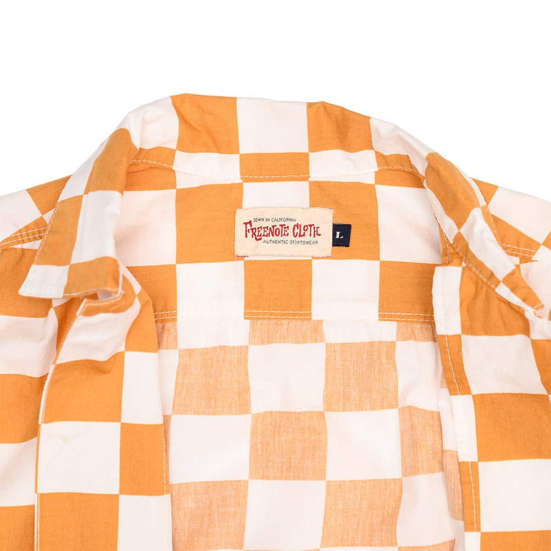 Freenote Cloth Hawaiian Mustard Check Label Detail
