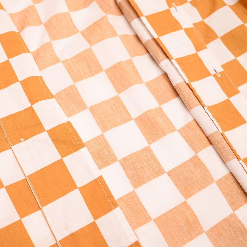 Freenote Cloth Hawaiian Mustard Check Placket Detail
